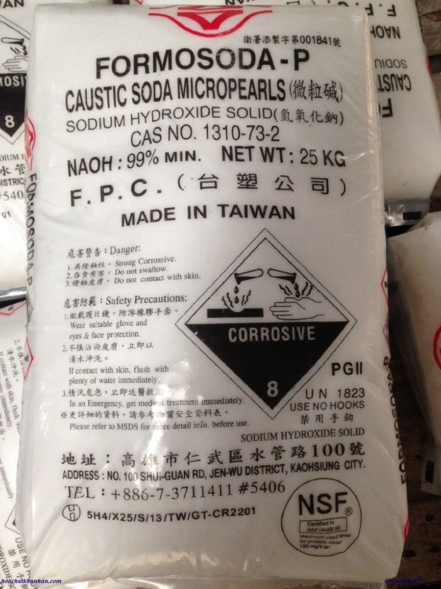 NaOH - Cautic soda Flakes 98% - Đài Loan